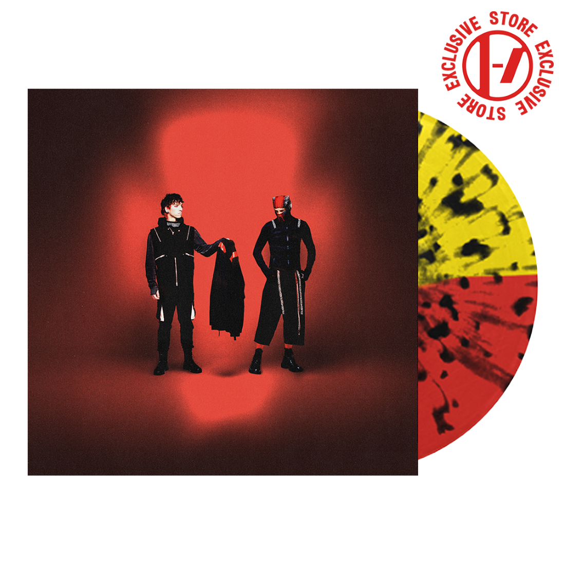 Breach Limited Edition Red, Yellow, and Black Hazard Splatter Vinyl