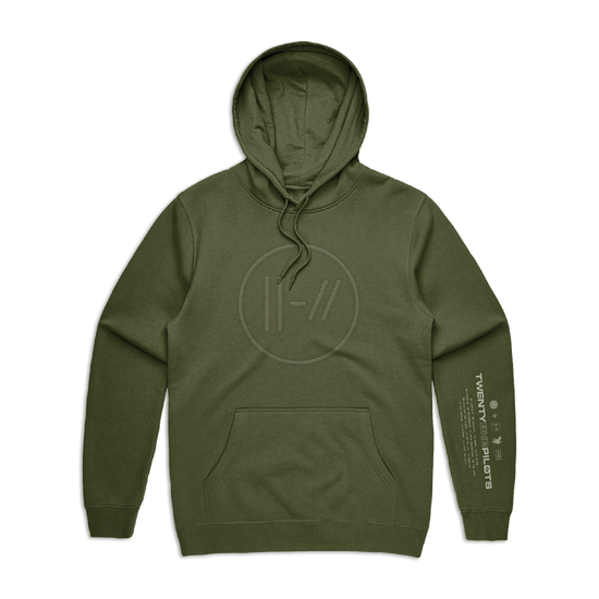 Army Green Hoodie(Embroidered)