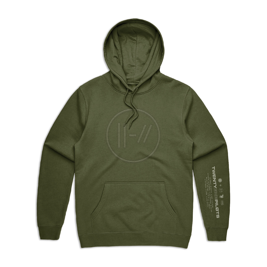 Army Green Hoodie(Embroidered)