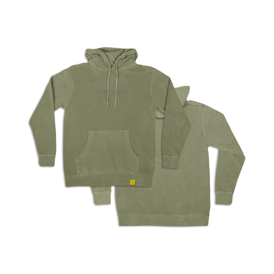 Embroidered Logo Hoodie green Twenty One Pilots Official Store