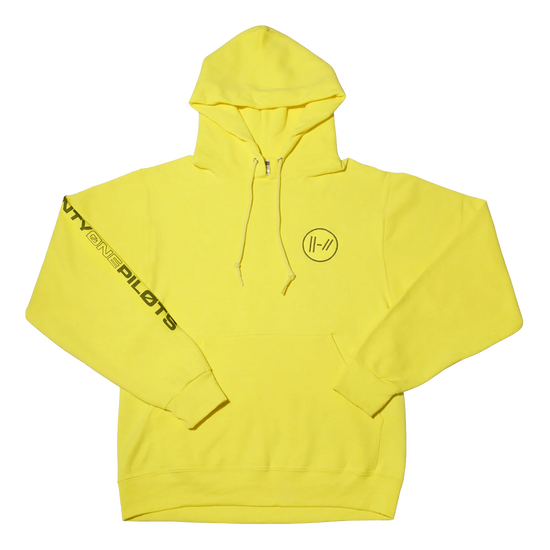 Embroidered Logo Yellow Hoodie
