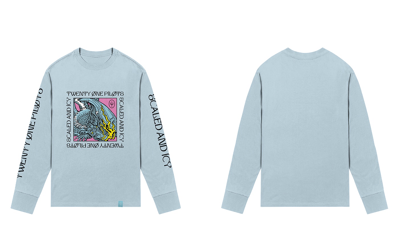Dragon Box Blue Long Sleeve T-Shirt | Twenty One Pilots Official Store